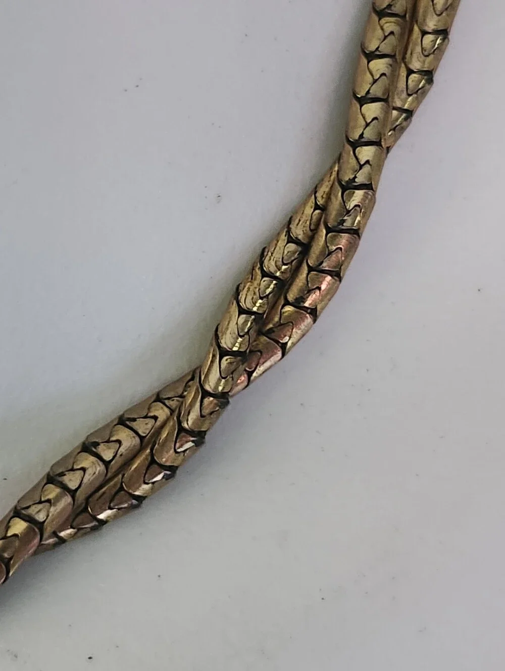 12k Gold Filled Braided Twisted Chain Necklace - 15.5 Inches